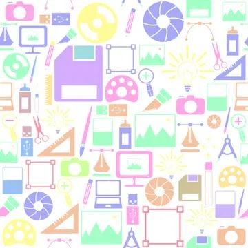 Graphic design seamless pattern background icon. Stock Illustration