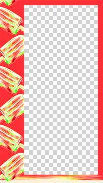 Graphic design is showing popsicle bordering box, sticks, transparent Stock Illustration