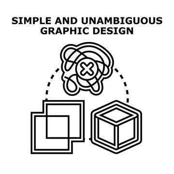Graphic design simple unambiguous concept vector illustration Stock Illustration