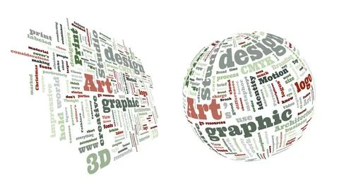 Graphic design studio Graphic design studio. Trendy print concept word clo... Stock Photos