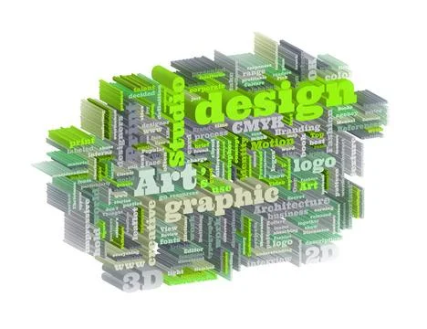 Graphic design studio Graphic design studio. Trendy print concept word clo... Stock Photos