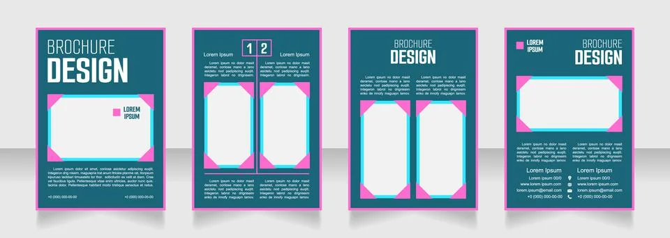 Graphic design study blank brochure design Illustrazione stock