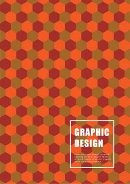 Graphic design template with geometric background. Stock Illustration