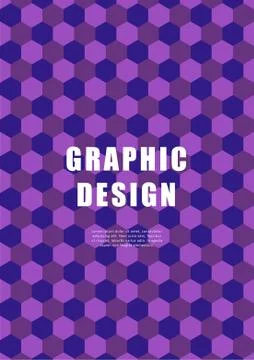 Graphic design template with geometric background. Stock Illustration