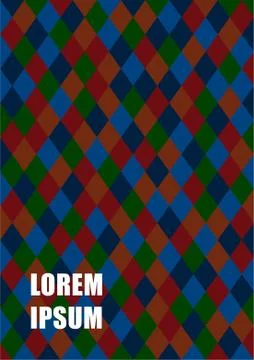 Graphic design template with geometric background. Stock Illustration