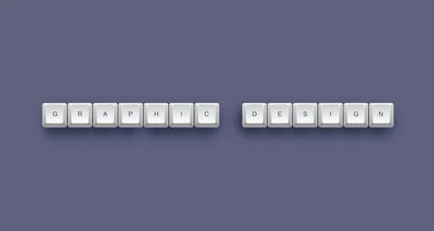 Graphic design text on a 3d keyboard button with shadow concept series Stockillustratie