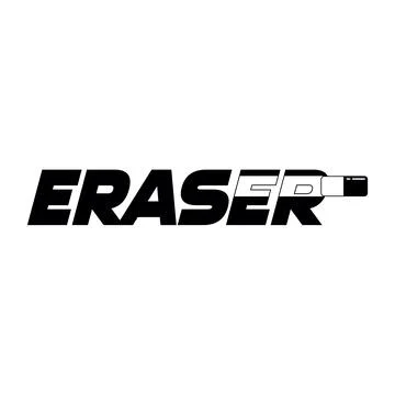 Graphic Design of Text and Eraser Stock Illustration