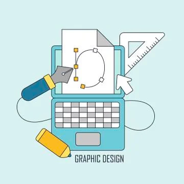Graphic design tools Stock Illustration