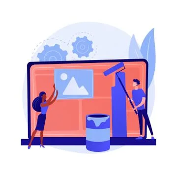 Graphic design video tutorial vector concept metaphor. Stock Illustration