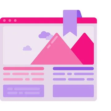 Graphic design website creative vector flat icon Illustrazione stock