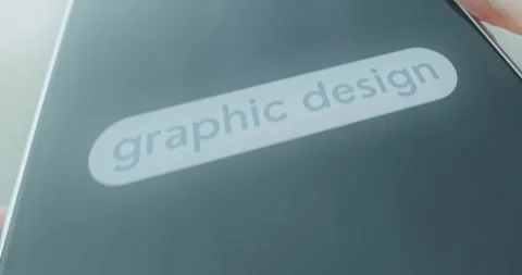 Graphic design within a rounded rectangular shape, presentation Stock Footage 313440053