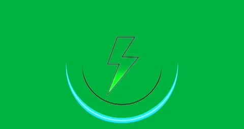Graphic designer adding neon green lightning bolt on transparent backdrop, Stock Footage 317594870