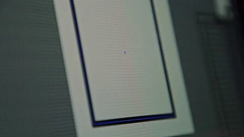 Graphic designer draws a prototype on a computer in a program Stock Footage 172527466