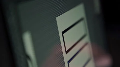 Graphic designer draws a prototype on a computer in a program Stock Footage 172527528