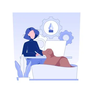 Graphic designer isolated concept vector illustration. Ilustración de archivo