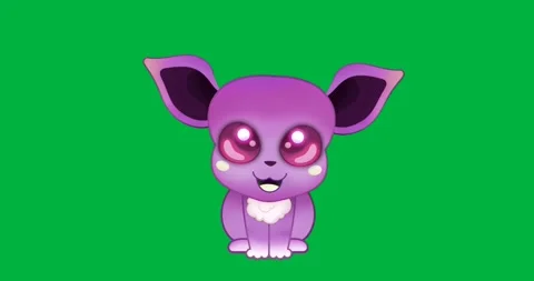 Graphic designer placing purple creature on transparent background, adding Stock Footage 317527226