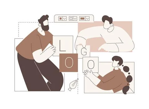Graphic designer software isolated cartoon vector illustrations. 스톡 일러스트