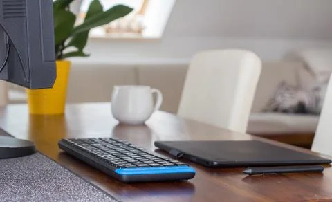 Graphic designer table Stock Photos