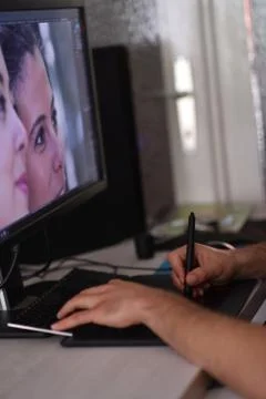 Graphic designer at work Foto stock