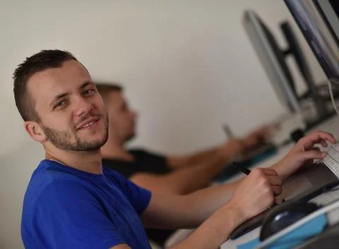 Graphic designer at work Foto stock