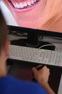 Graphic designer at work Stock Photos