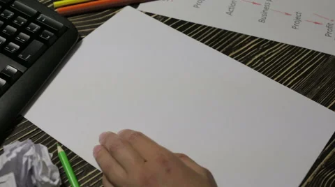 Graphic designer writes the word Stock Footage 63034111