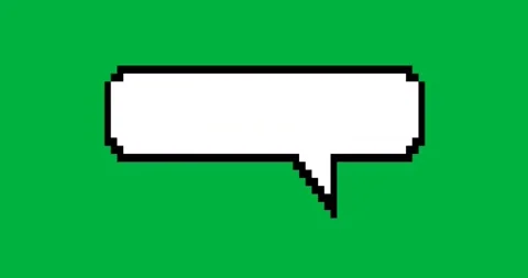 Graphic designers using pixel art speech bubble with transparent background in Stock Footage 317669156