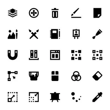 Graphic Designing Tools Illustrazione stock