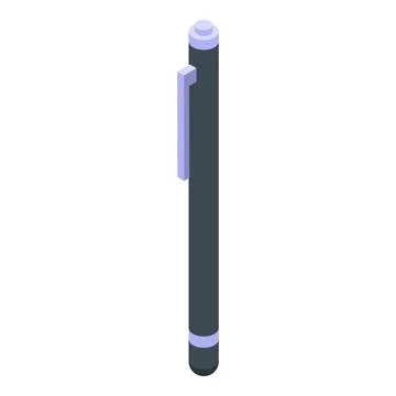 Graphic digital pen icon isometric vector. Sign tablet Stock Illustration