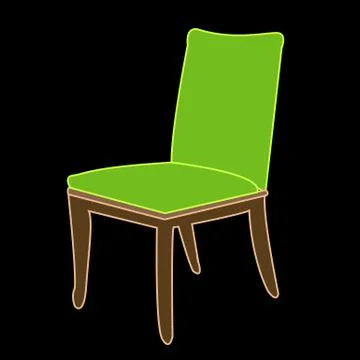 Graphic of a dining chair  Stock Illustration