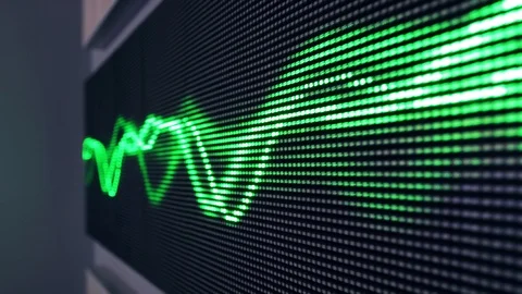 Graphic display of green waves Video stock 111950115