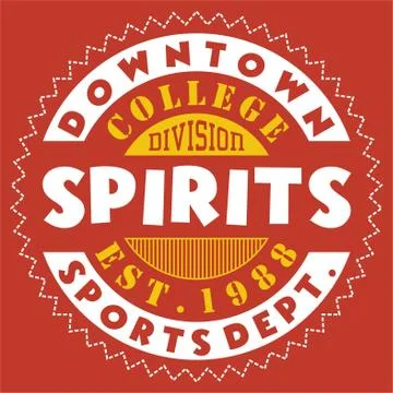 Graphic downtown spirits Stock Illustration