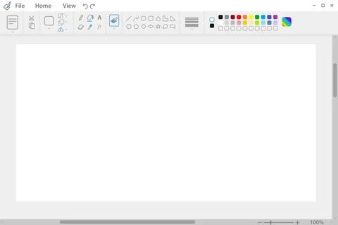 Graphic drawing application panel. Digital program for paint toolbar Stock Illustration