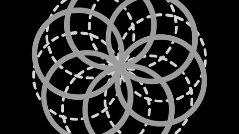 Graphic drawing in black and white with stroboscopic and hypnotic effect. 動画素材 119008342