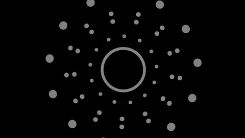 Graphic drawing in black and white with stroboscopic and hypnotic effect. Stock Footage 119199747