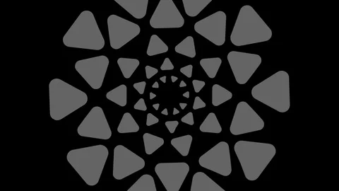 Graphic drawing in black and white with stroboscopic and hypnotic effect. Stock Footage 120720359