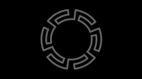 Graphic drawing in black and white with stroboscopic and hypnotic effect. Stock Footage 121404537
