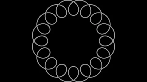 Graphic drawing in black and white with stroboscopic and hypnotic effect. Vidéo 122811350