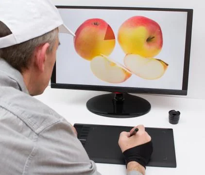 Graphic drawing tablet Stock Photos