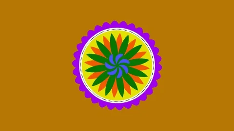 Graphic drawings that rotate in the center changing color. Stock Footage 116865814