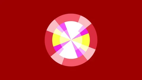 Graphic drawings that rotate in the center changing color. Stock Footage 120541547