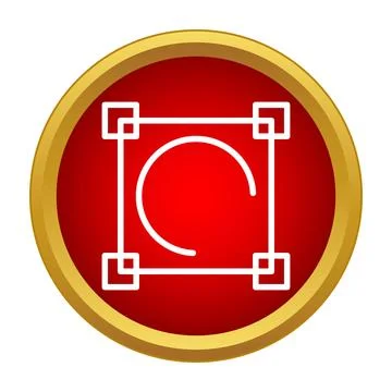 Graphic editing tool button for selecting and resizing vector shapes 스톡 일러스트