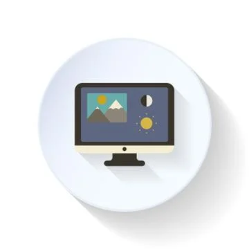 Graphic editor flat icon Stock Illustration