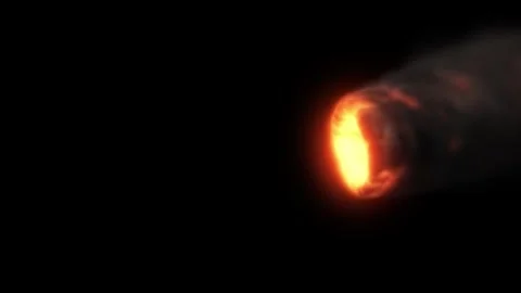 Graphic effect of a fiery object that cuts through the sky Stock-Footage 241104447