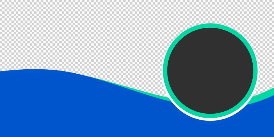 Graphic Element with Circle and Wavy Line Stock Illustration