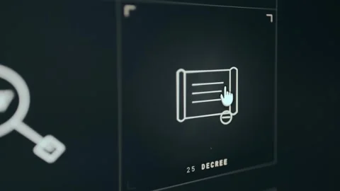 Graphic element representing the Decree with Notarized stamp Stock Footage 333413718