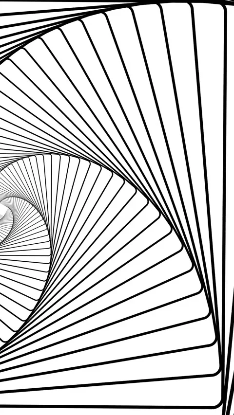 Graphic elements abstract animation in white color on black vertical video Stock Footage 292369148