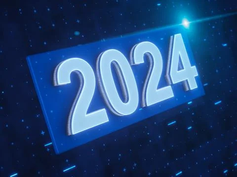 Graphic elements and 2024 Illustrazione stock