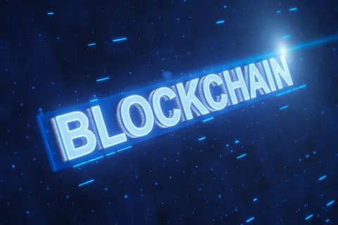 Graphic elements and Blockchain Illustrazione stock