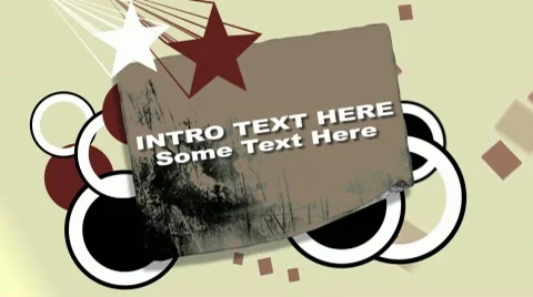 Graphic elements intro text After Effects stock